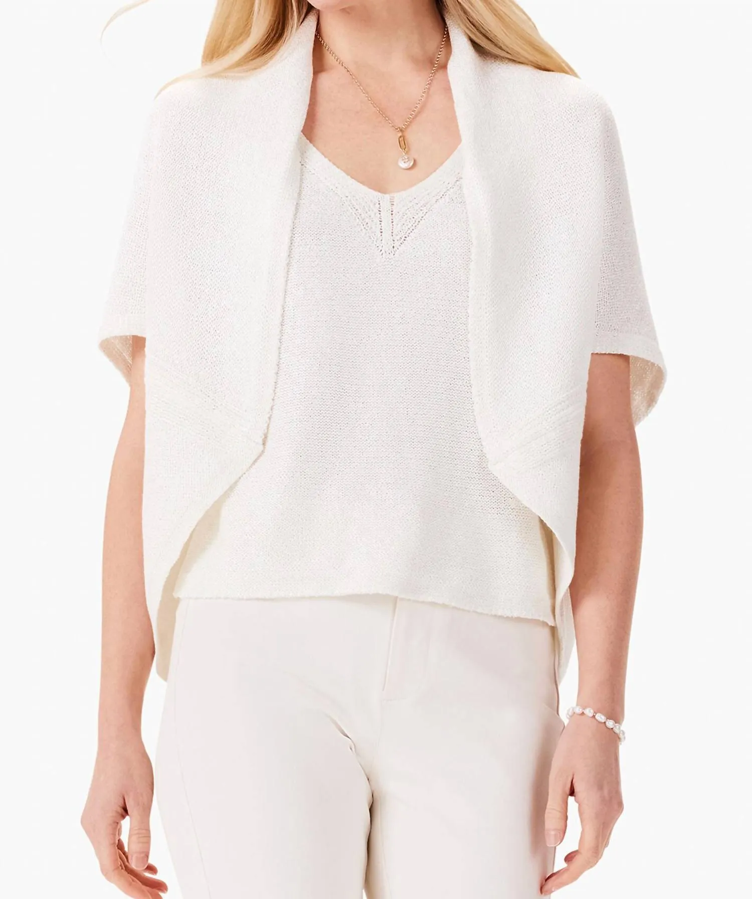 Sleek Cocoon Cardigan In Classic Cream