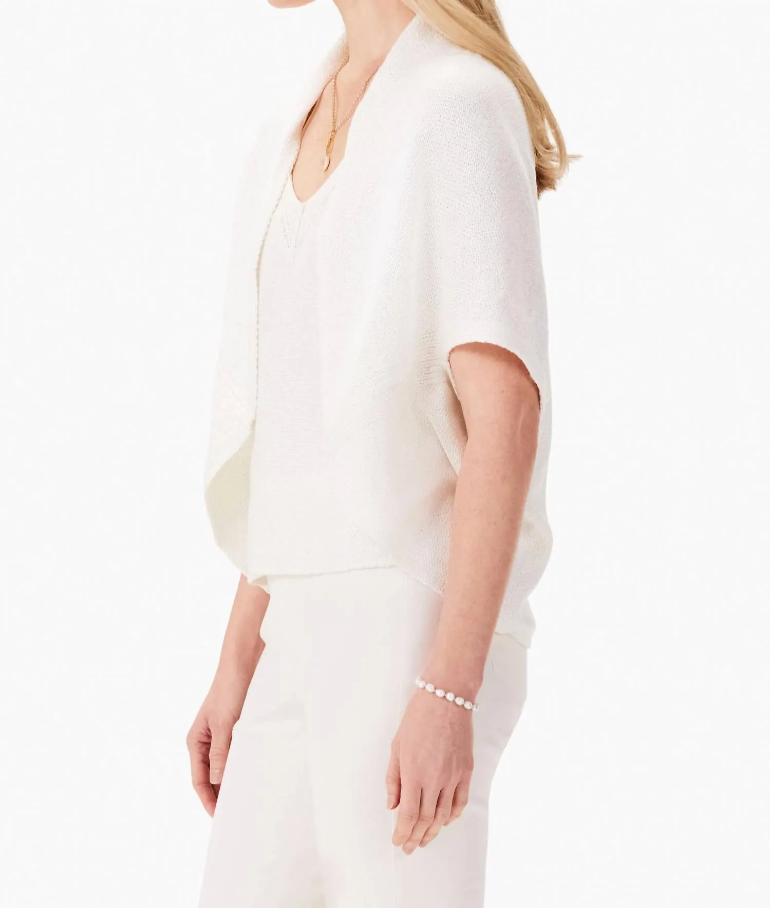 Sleek Cocoon Cardigan In Classic Cream