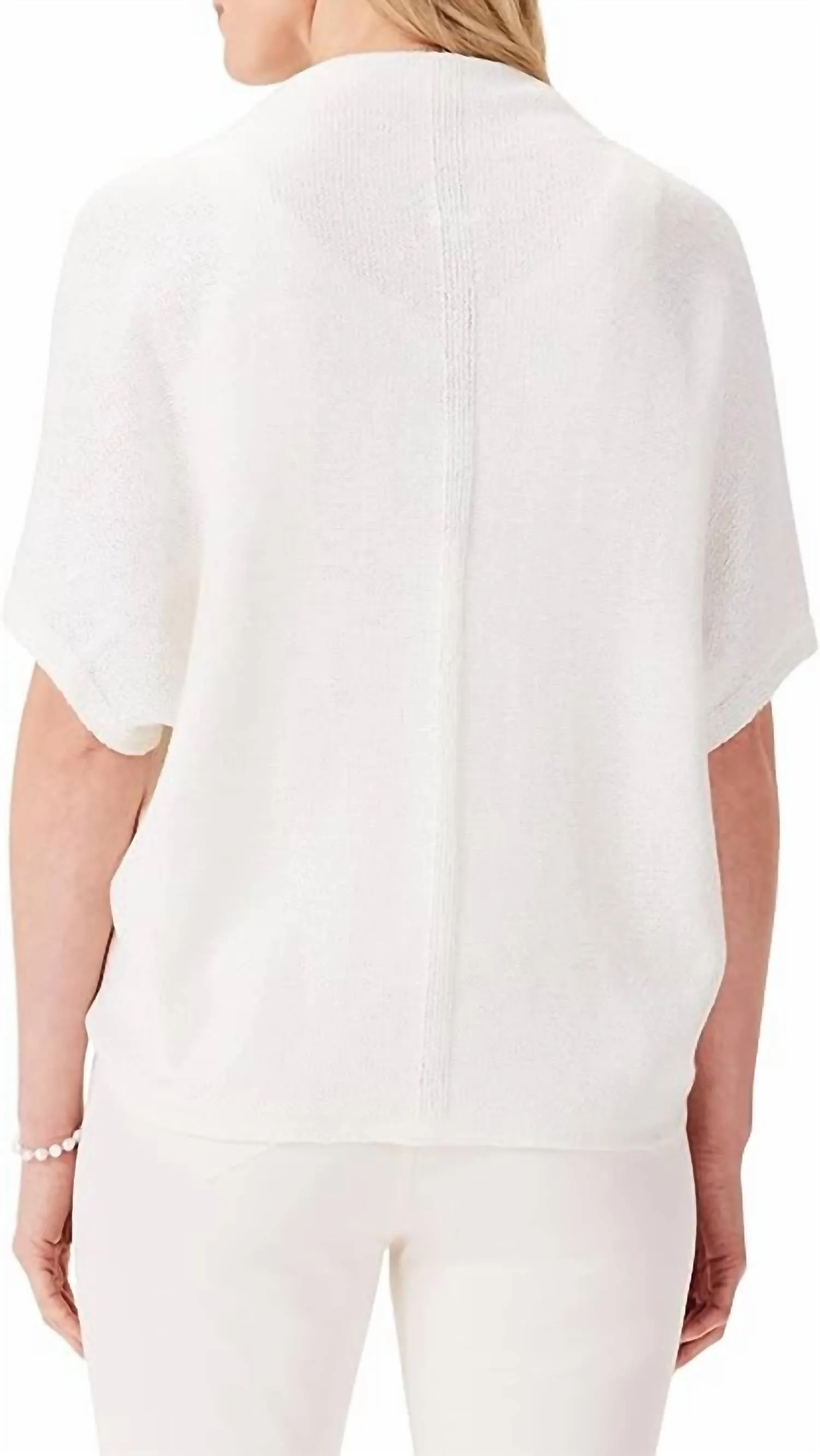 Sleek Cocoon Cardigan In Cream