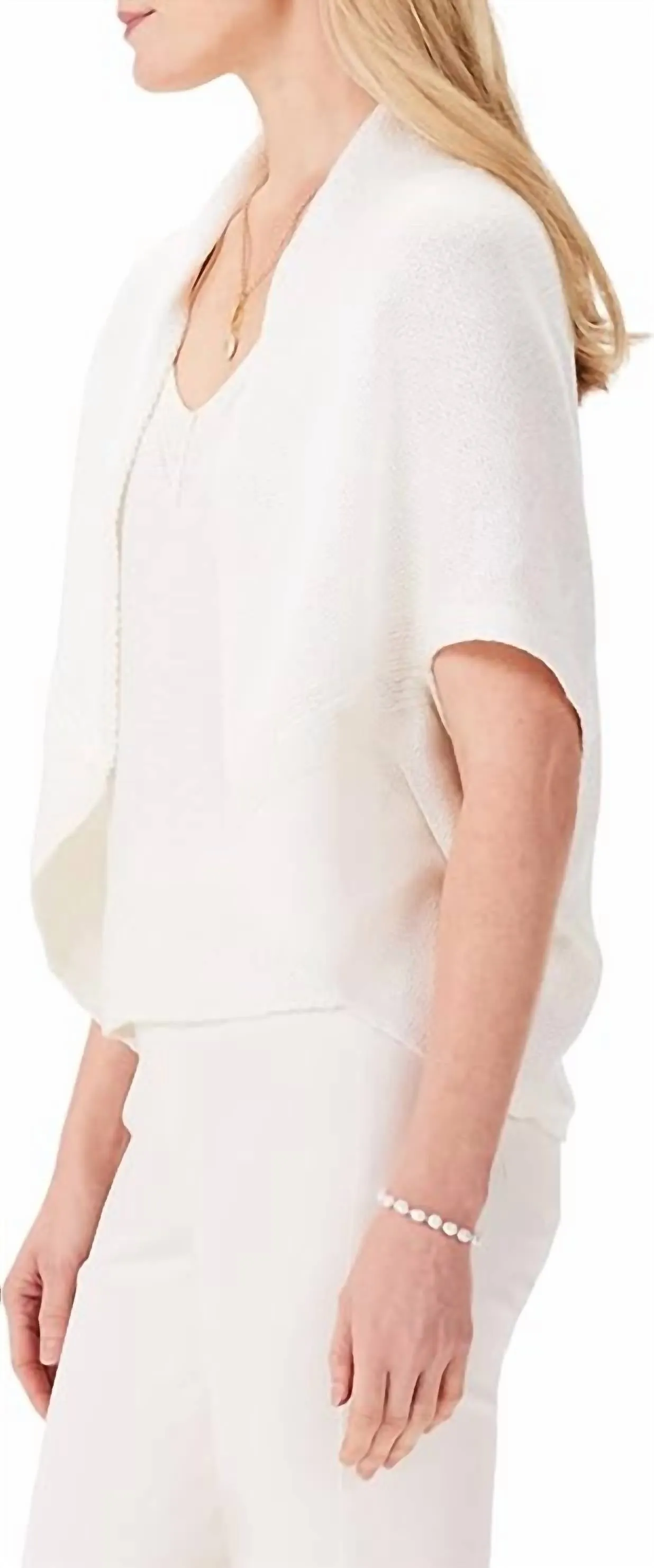 Sleek Cocoon Cardigan In Cream