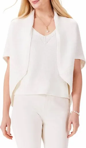 Sleek Cocoon Cardigan In Cream