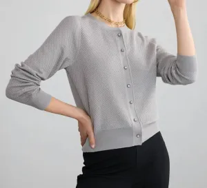 Snap Cardigan In Grey