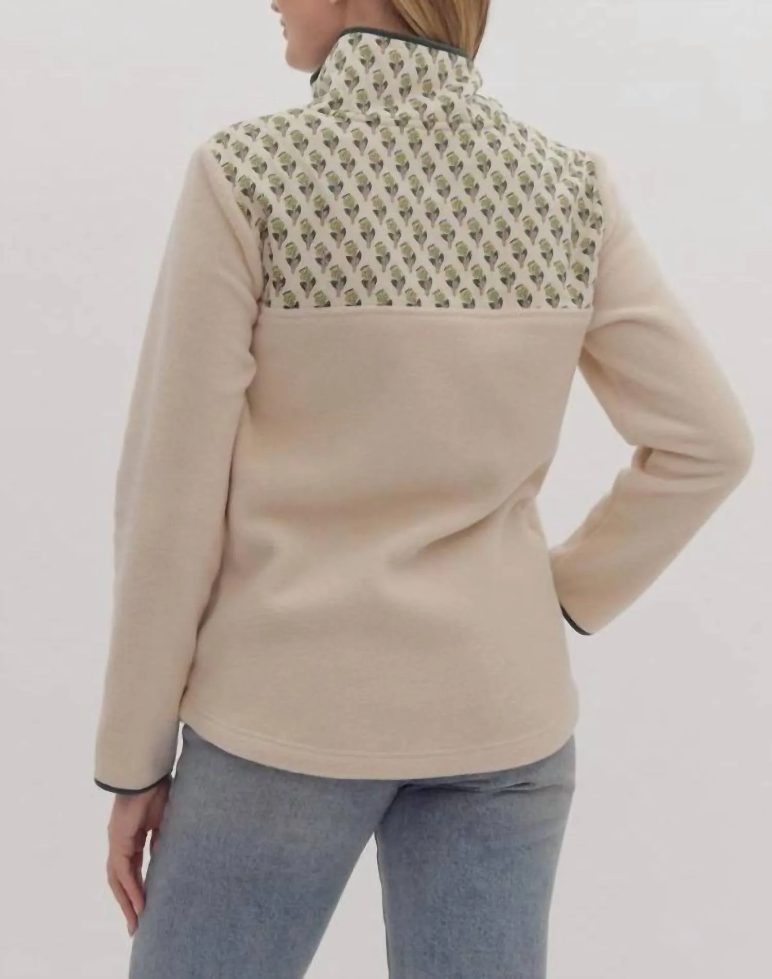 Snap Your Fingers Pullover In Beige