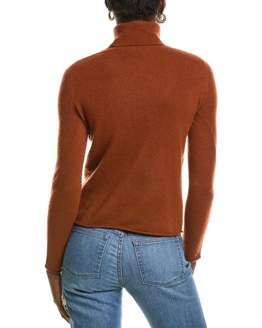 sofiacashmere Roll Cuff & Hem Turtleneck Sweater