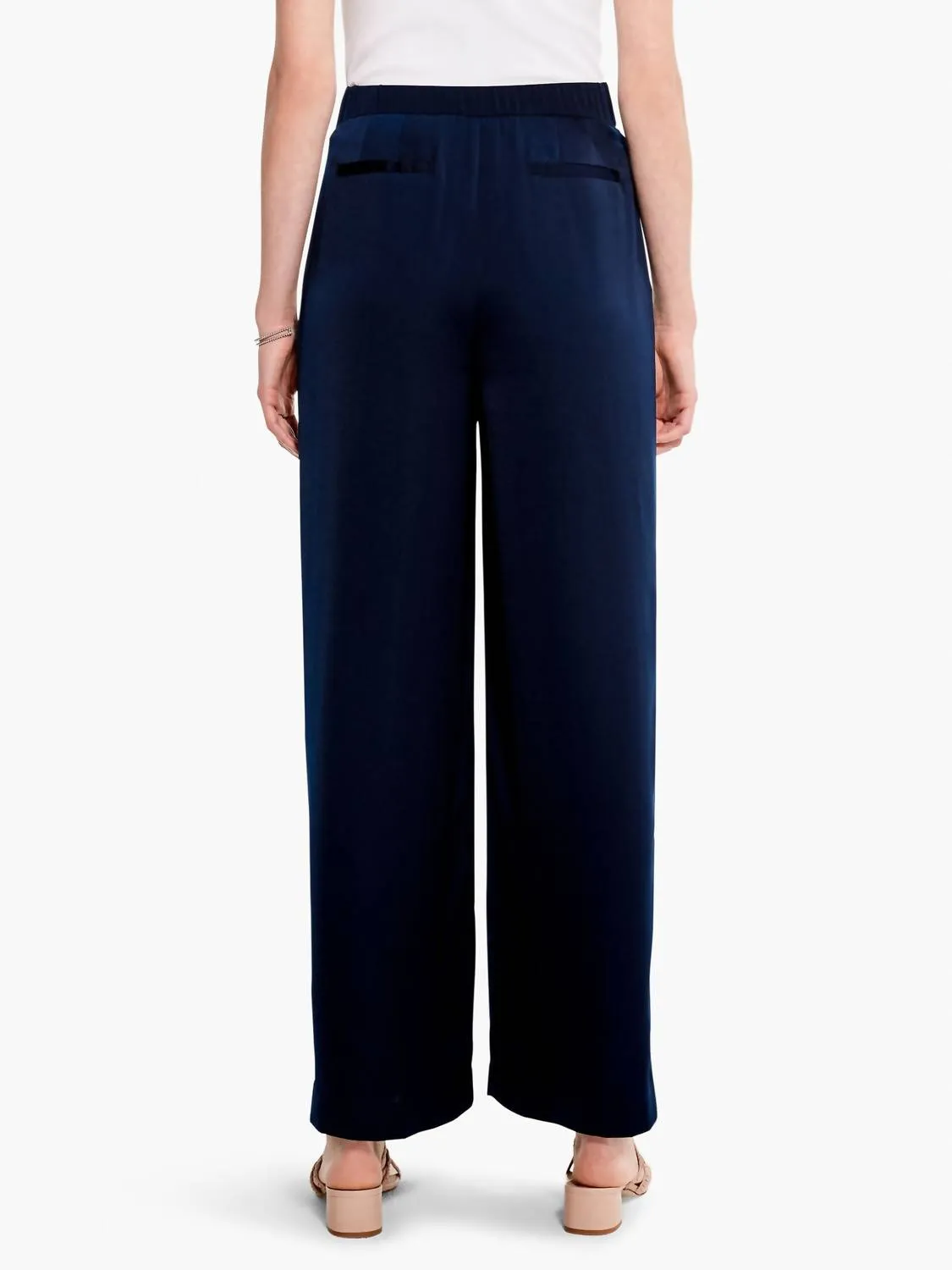 Soft Drape Wide-Leg Pant In Dark Indigo