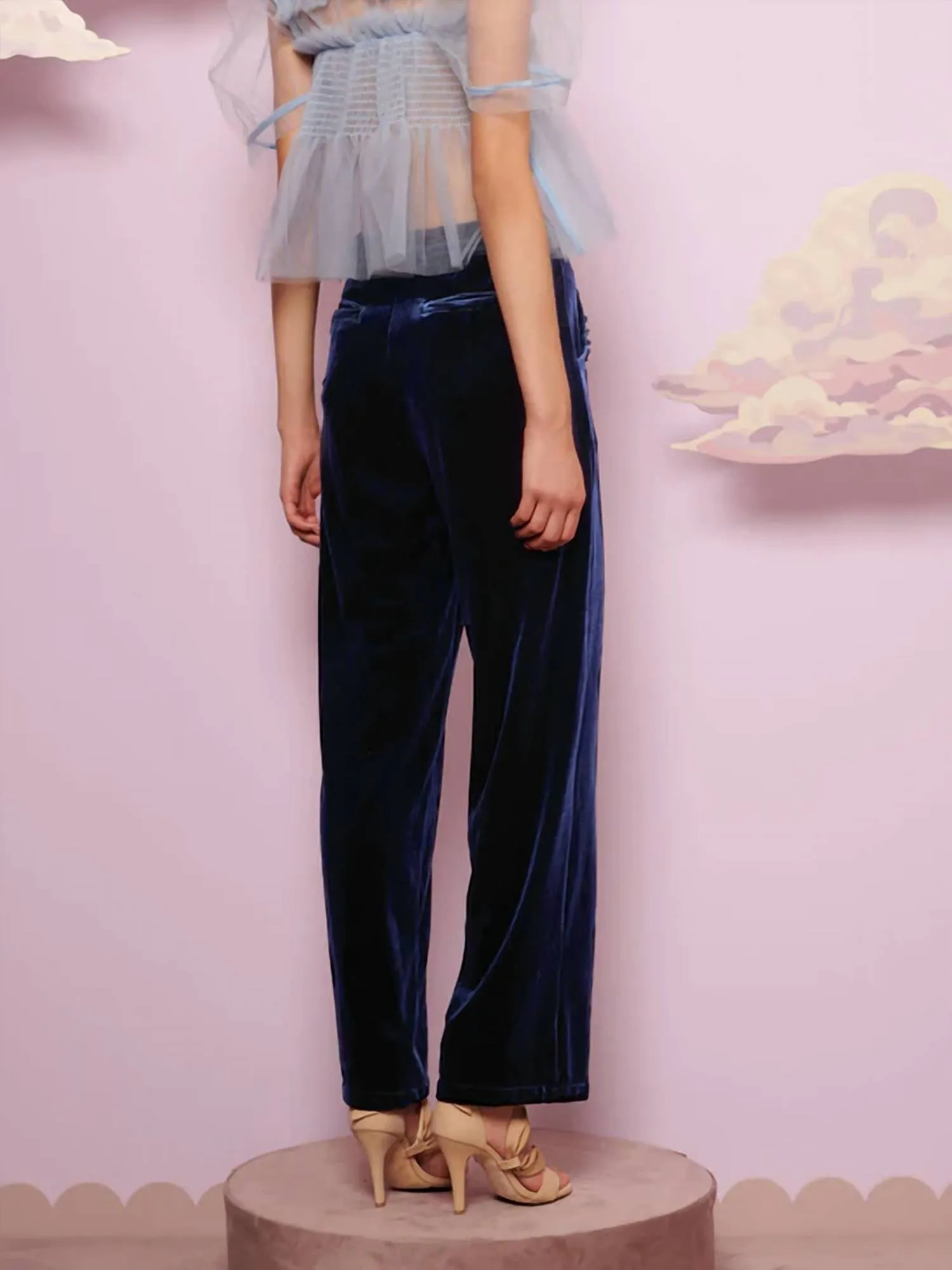 Spell Velvet Trouser In Navy