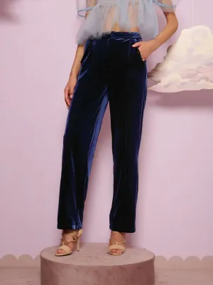 Spell Velvet Trouser In Navy