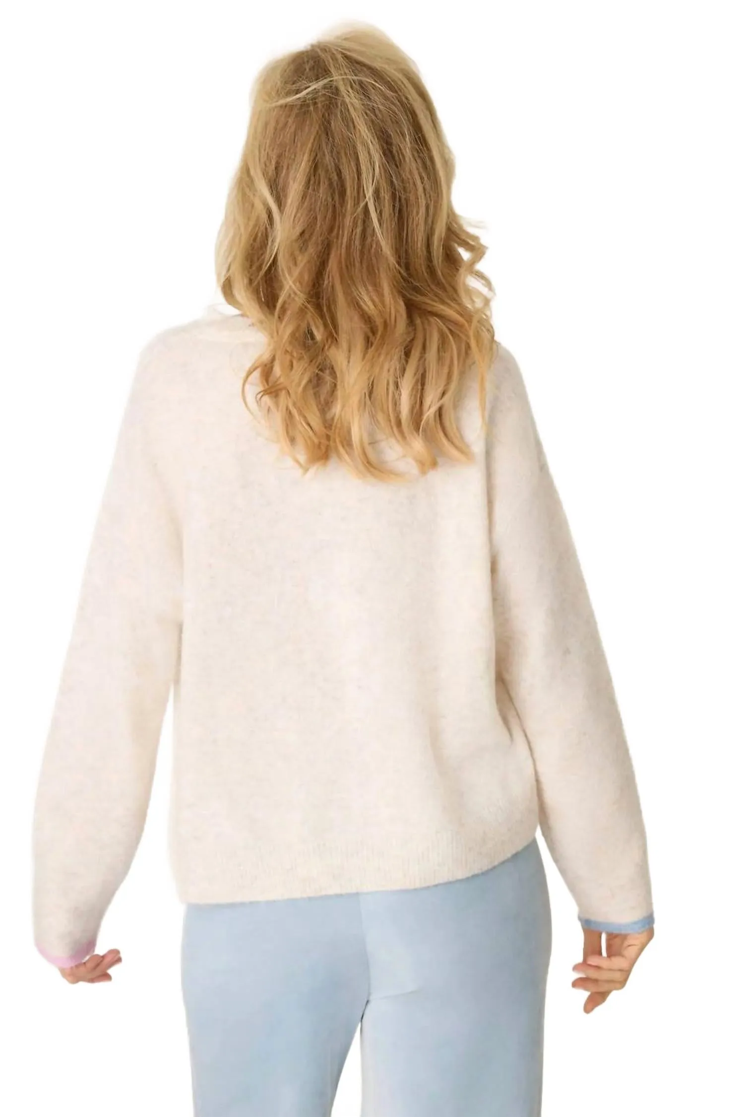 Spread Love Long Sleeve Sweater In Oatmeal