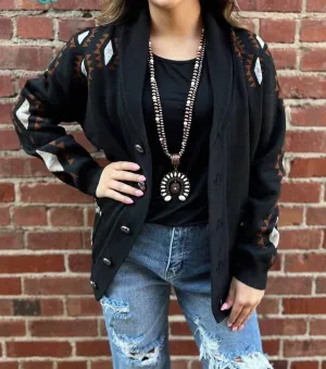 Stand By Me Knit Cardigan In Black