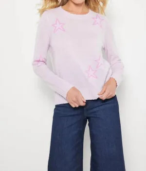 Star Dust Sweater In Iced Lilac