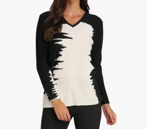 Statement Sweater In Black/ Ivory