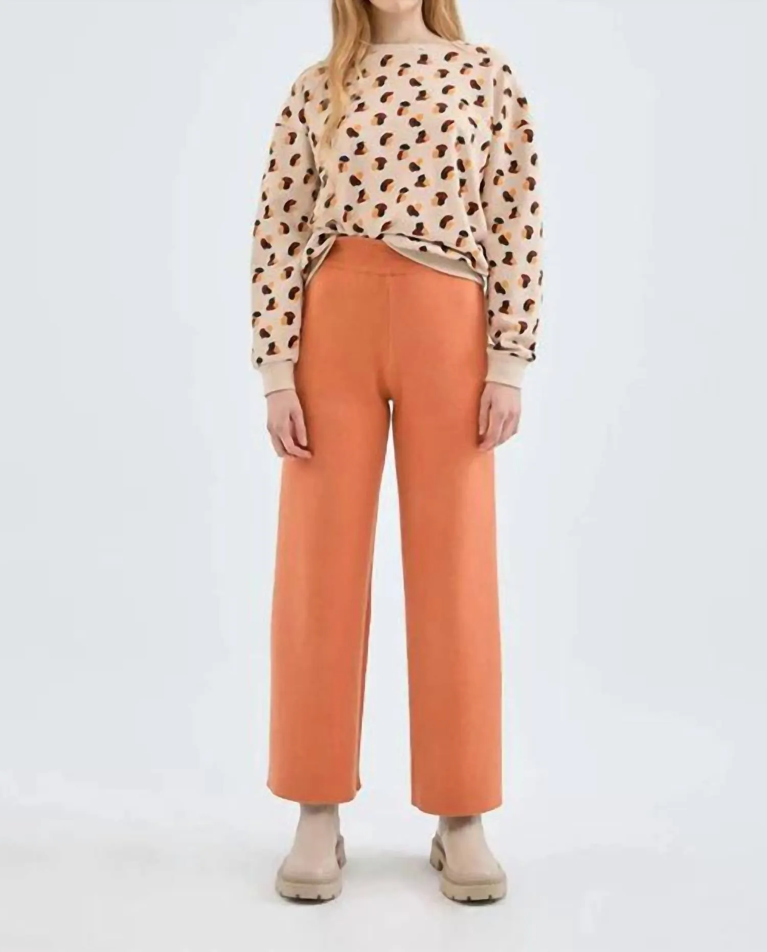 Straight Leg Pants In Orange