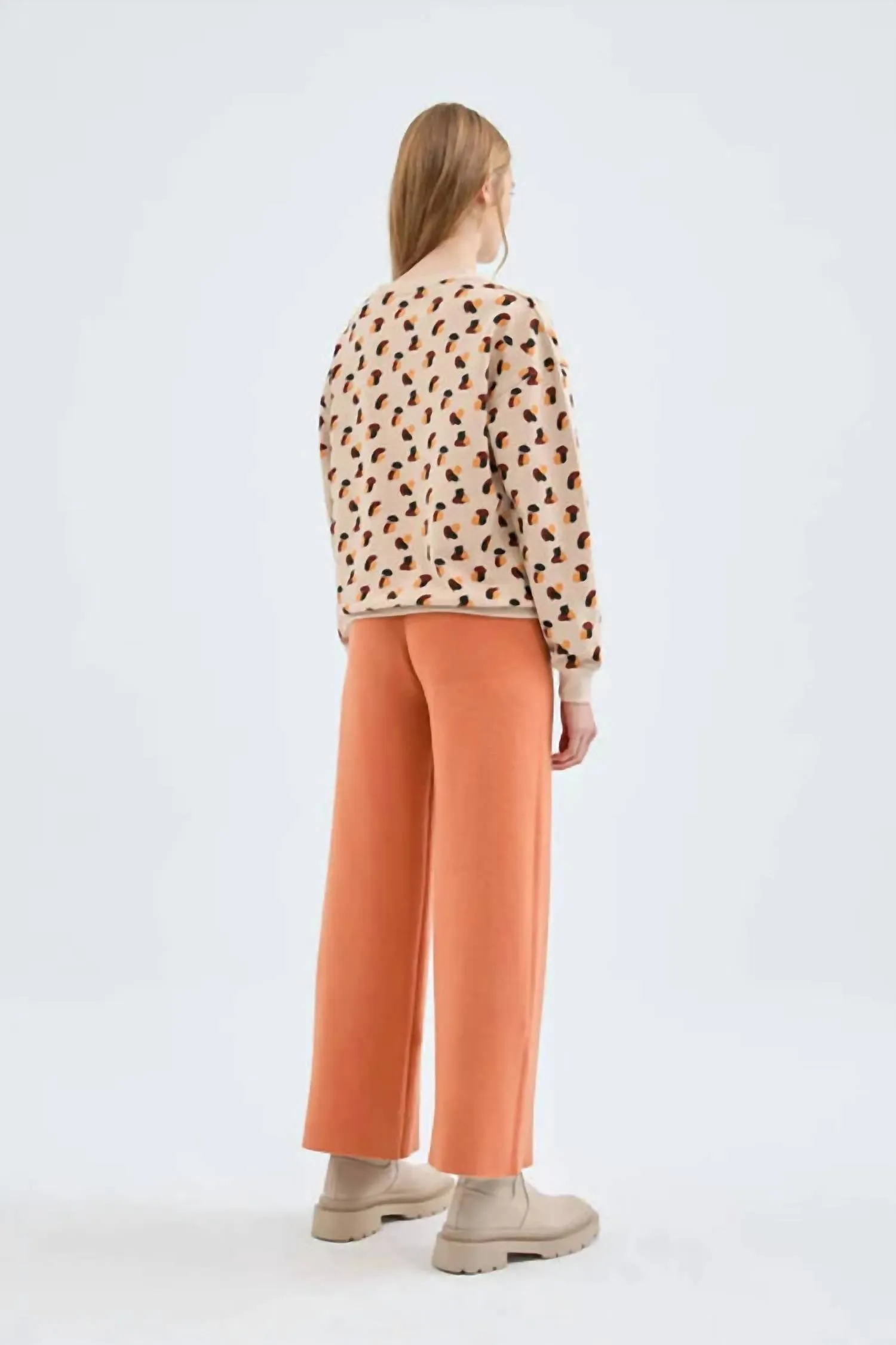 Straight Leg Pants In Orange