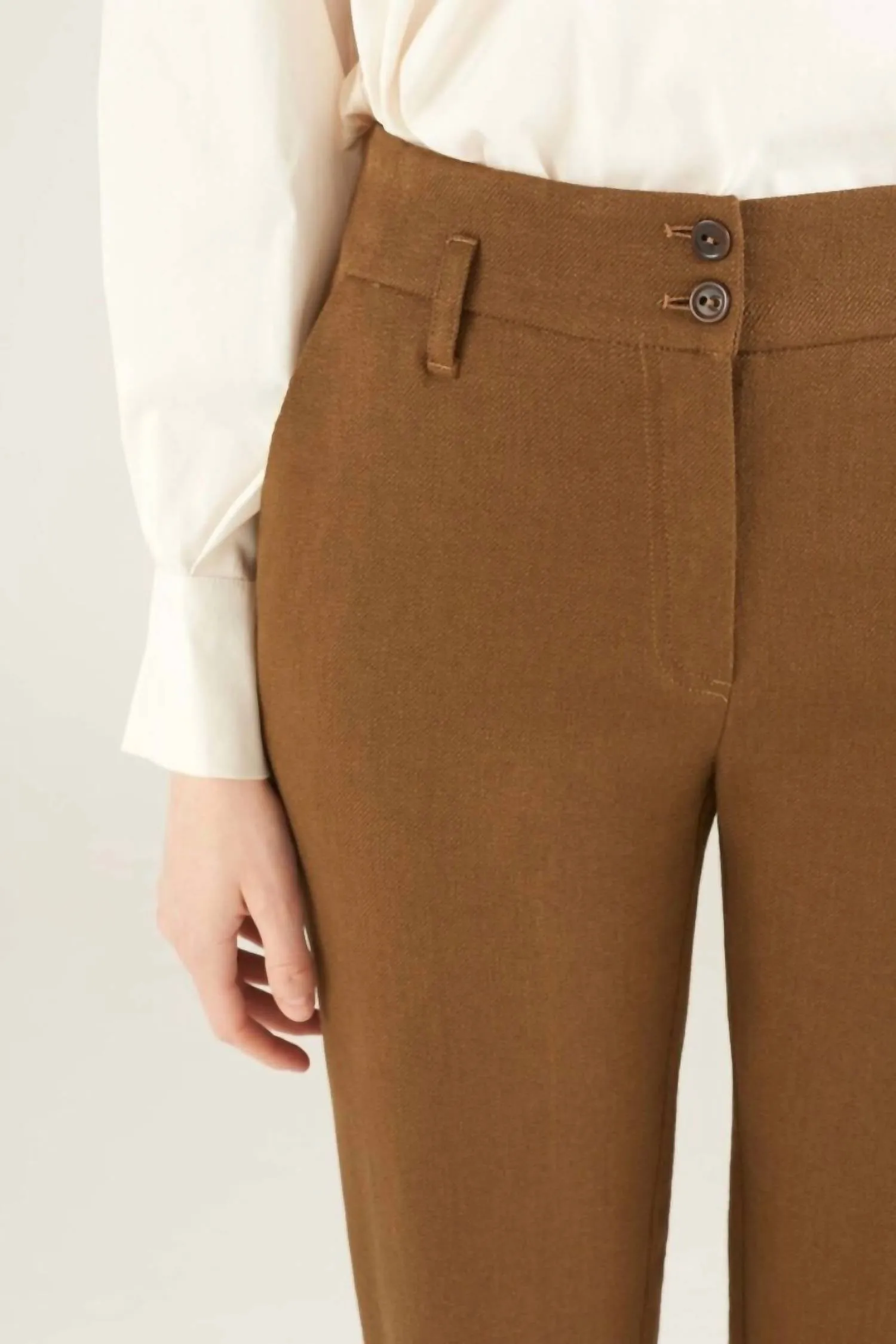 Straight Trousers In Bronze