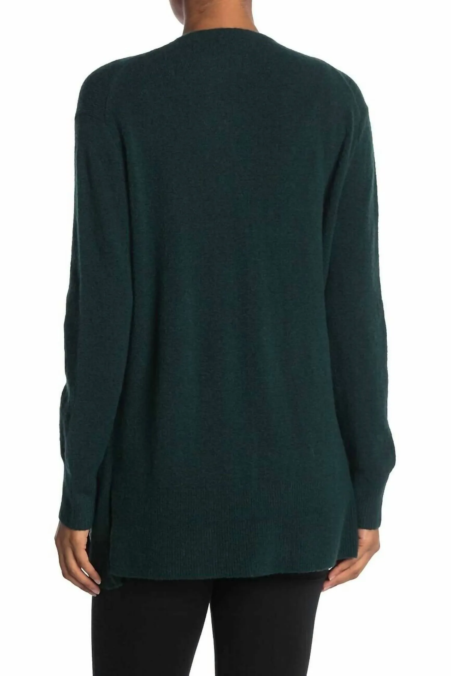 Sweater Cozy Walker Long Cardigan In Smoky Spruce Green