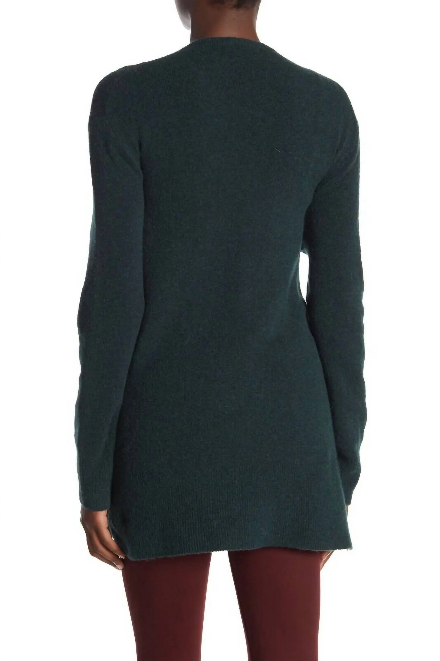 Sweater Cozy Walker Long Cardigan In Smoky Spruce Green