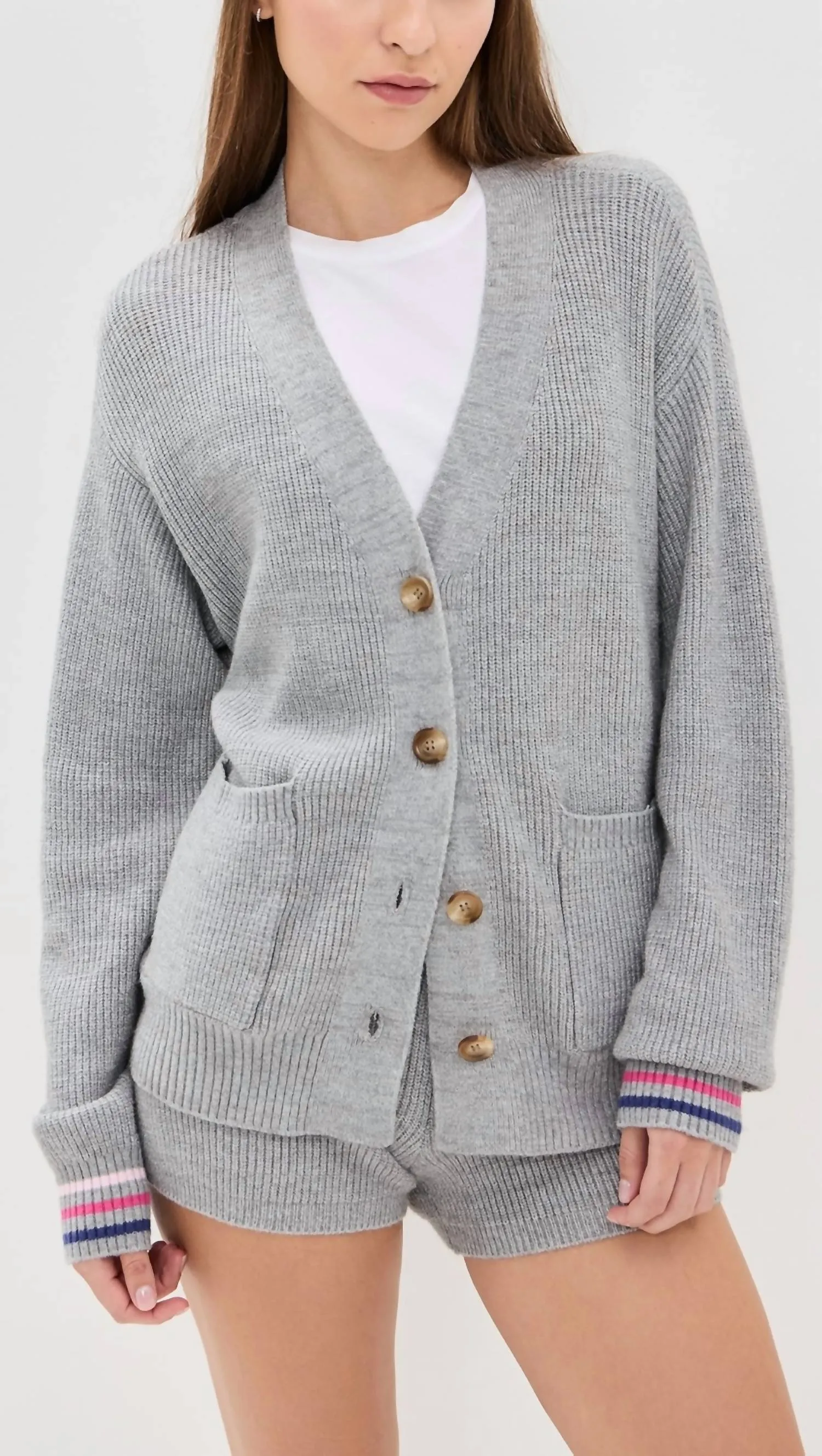 Sweater Weather Cardigan In Heather Grey