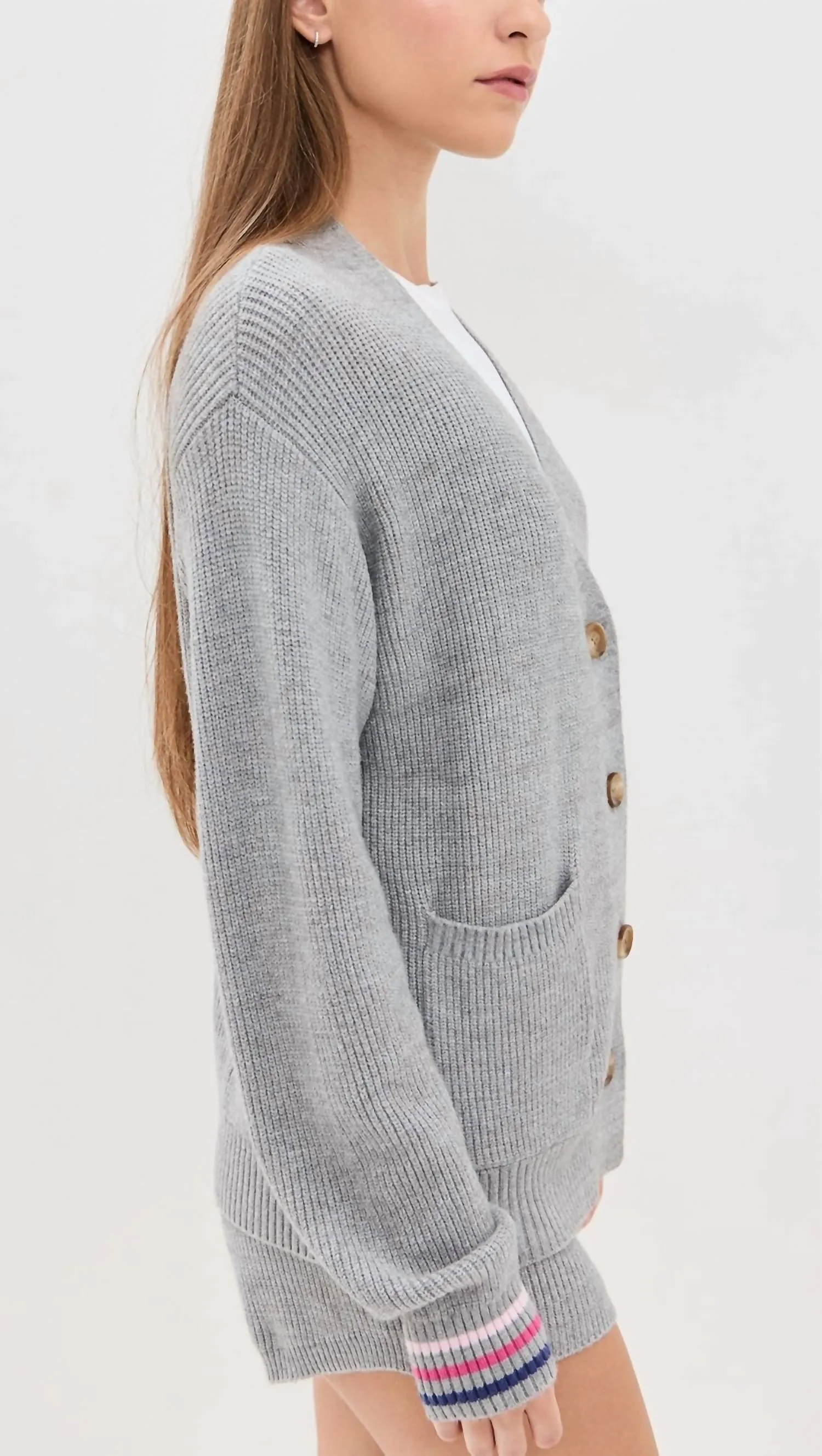 Sweater Weather Cardigan In Heather Grey