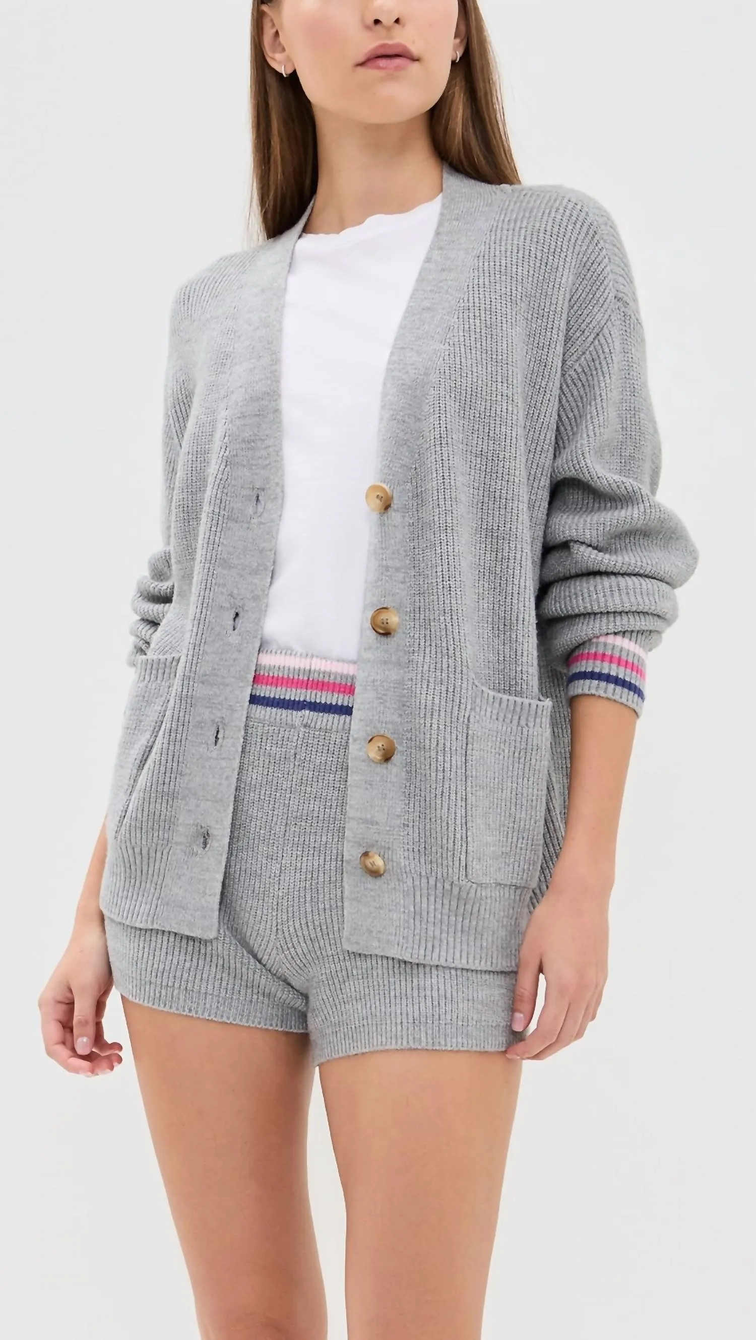 Sweater Weather Cardigan In Heather Grey