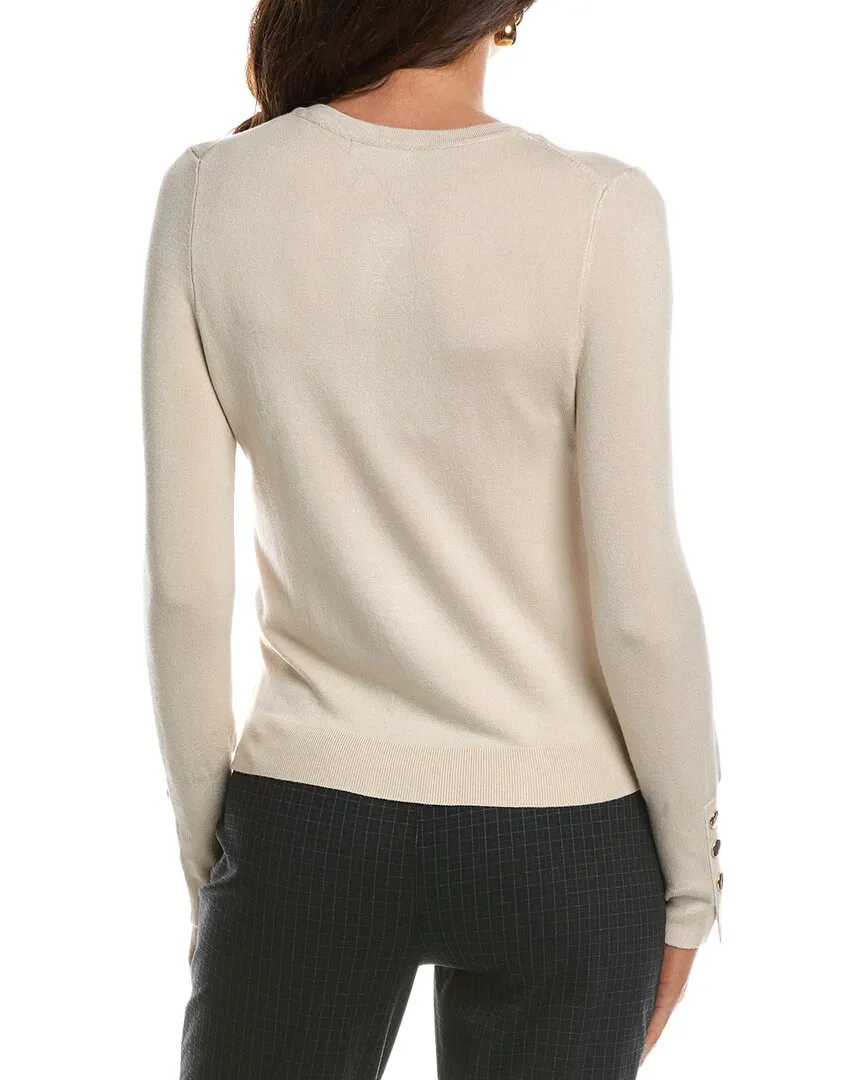 T tahari Crew Neck Cardigan