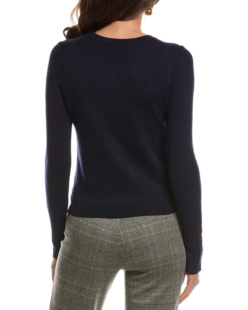 T tahari Crew Neck Cardigan