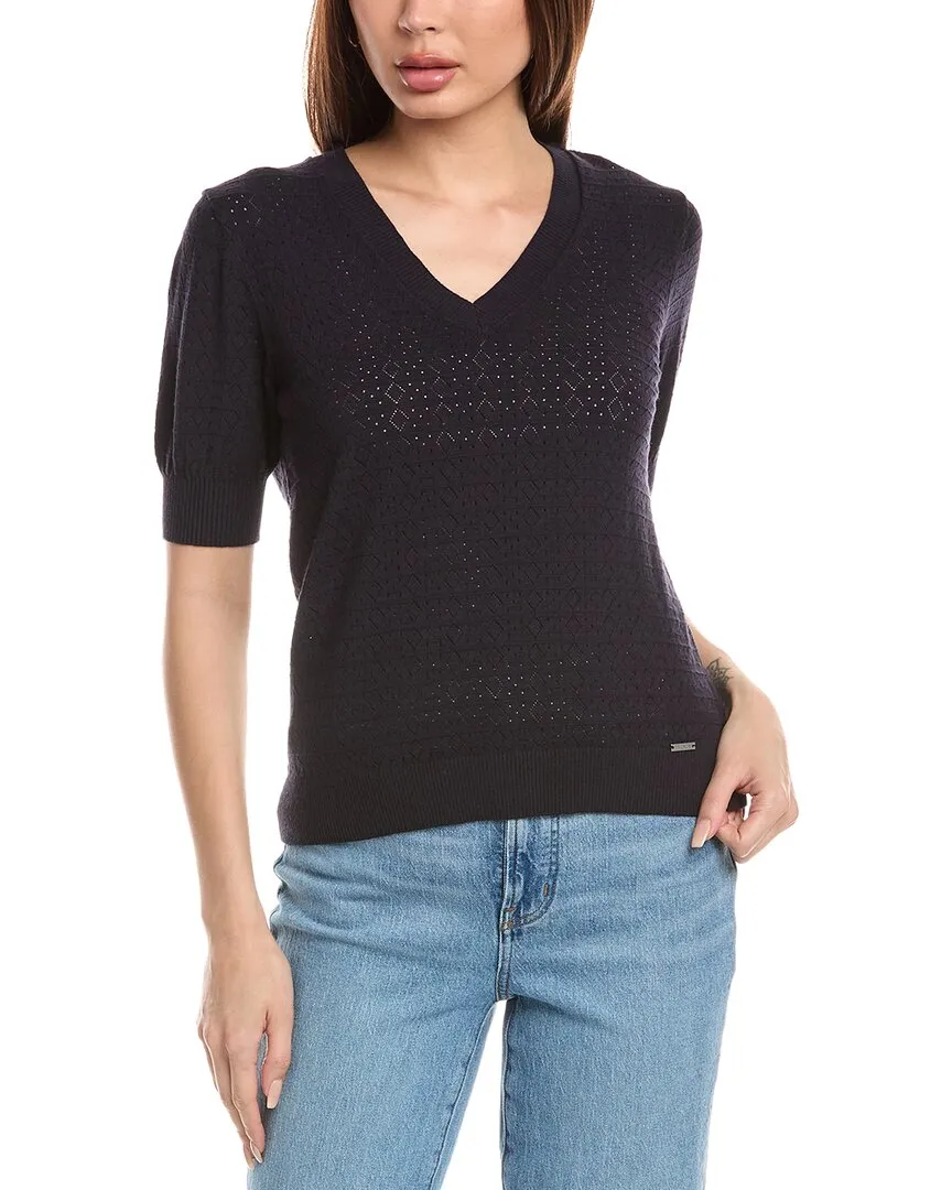 T Tahari Pointelle Sweater