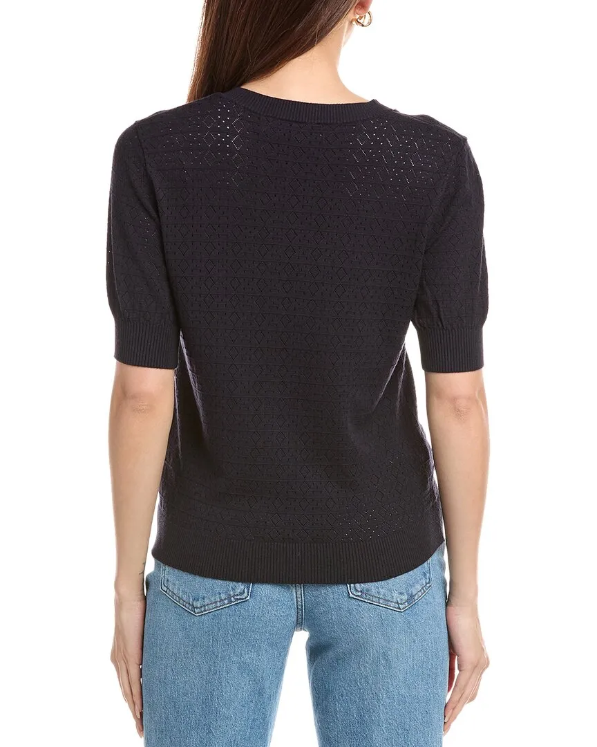 T Tahari Pointelle Sweater