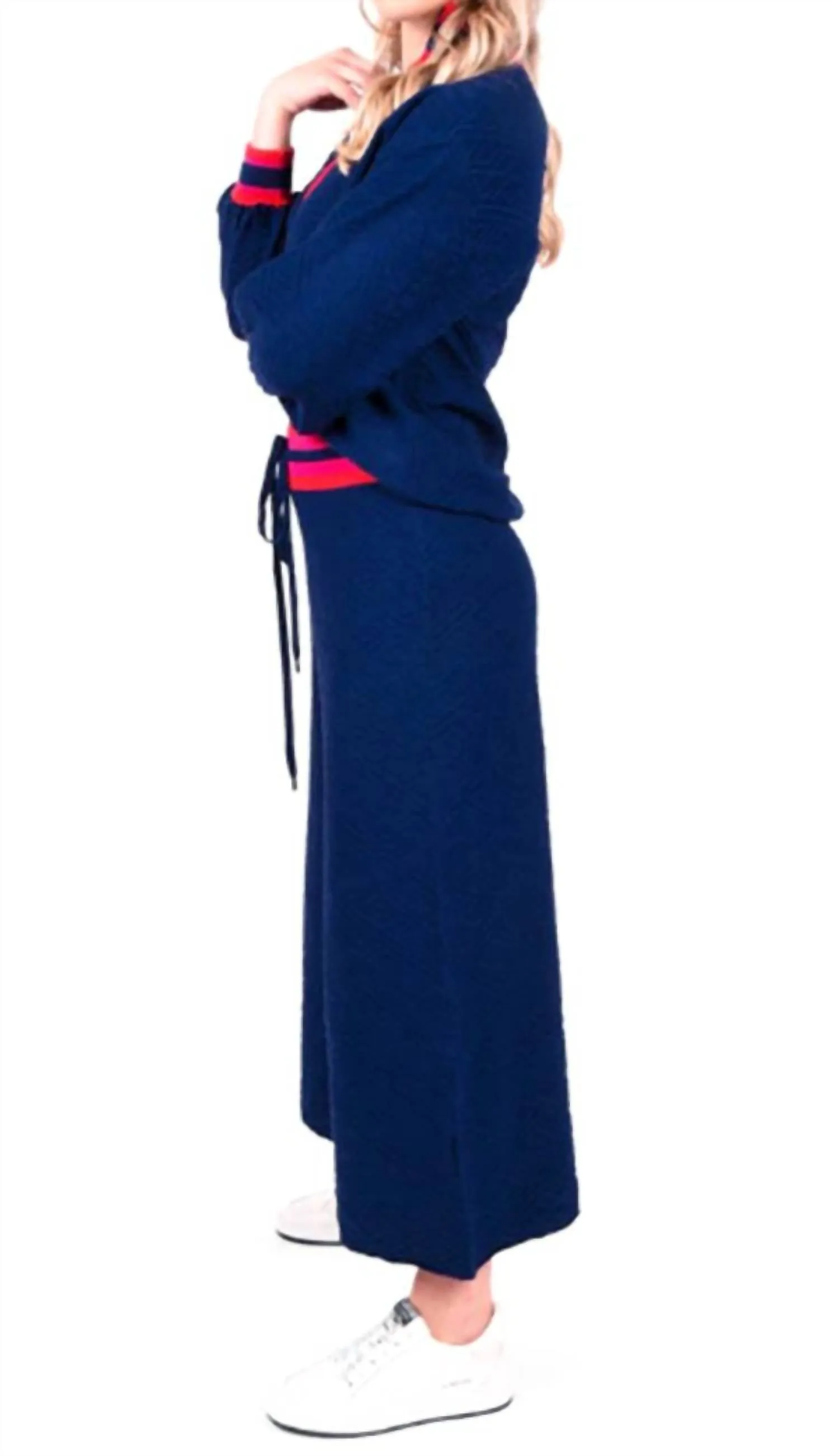 Teddy Trouser In Bleu Mono