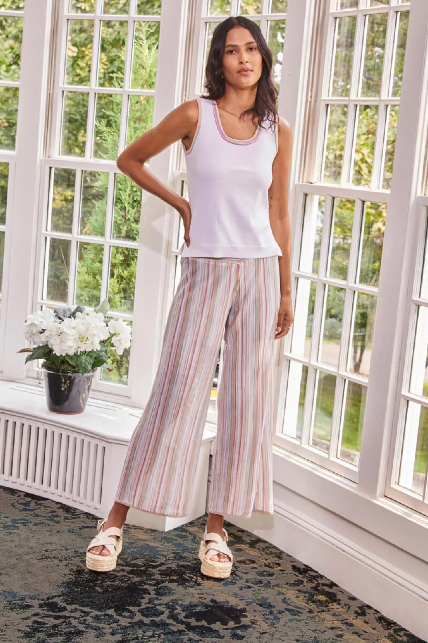 Textured Sweater Pant In Multi