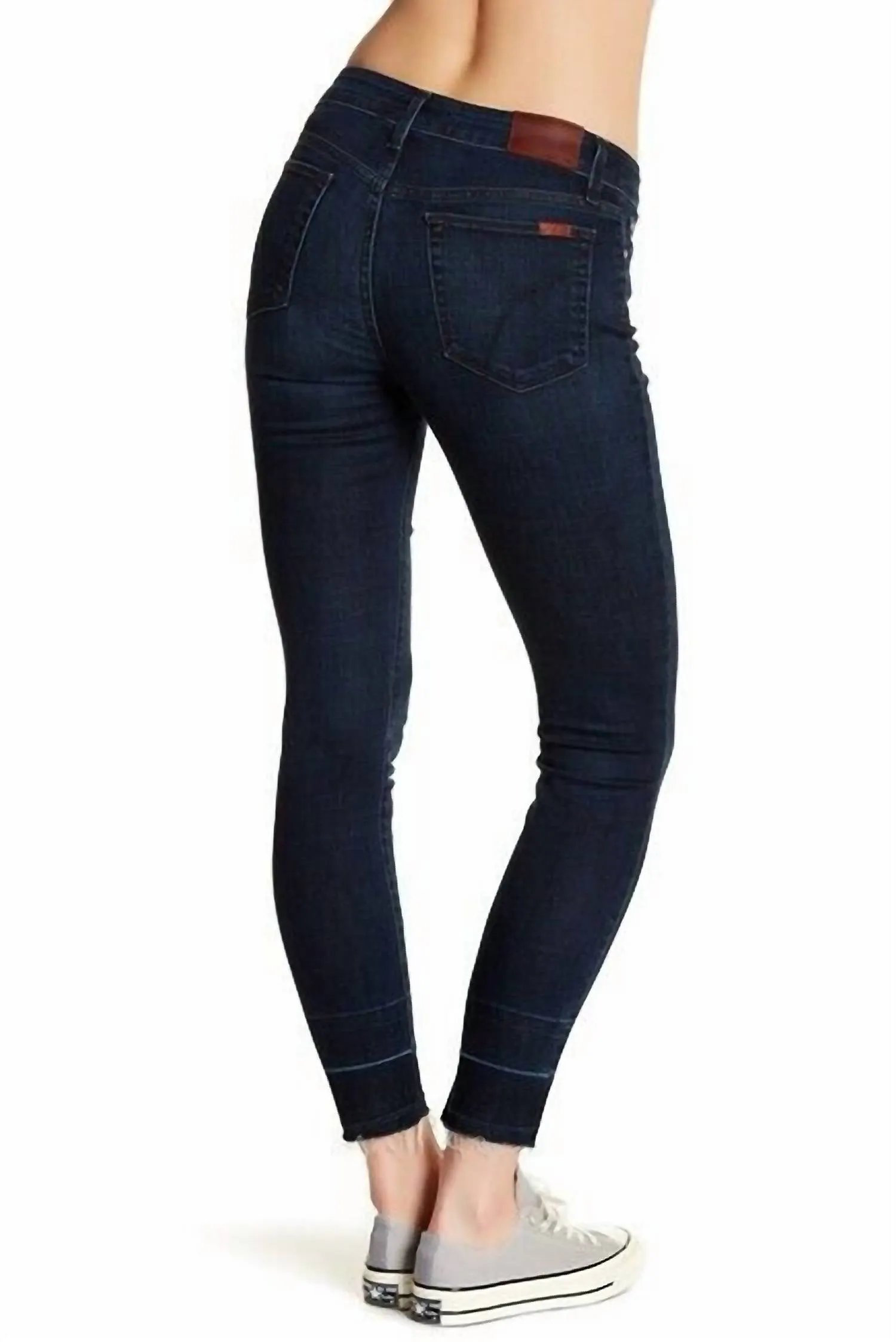 The Icon Flawless Joslyn Released Hem Skinny Jeans In Dark Blue