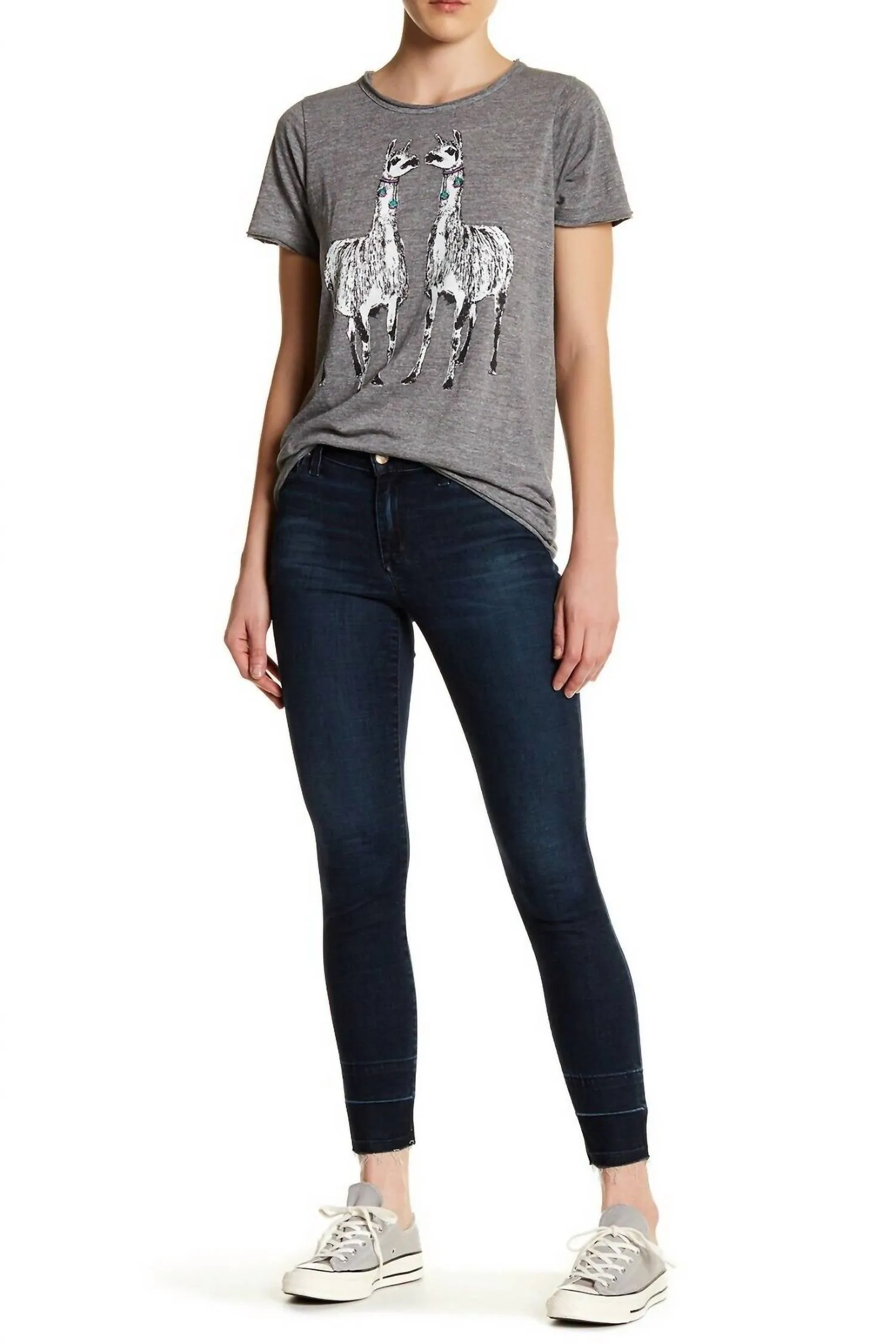 The Icon Flawless Joslyn Released Hem Skinny Jeans In Dark Blue