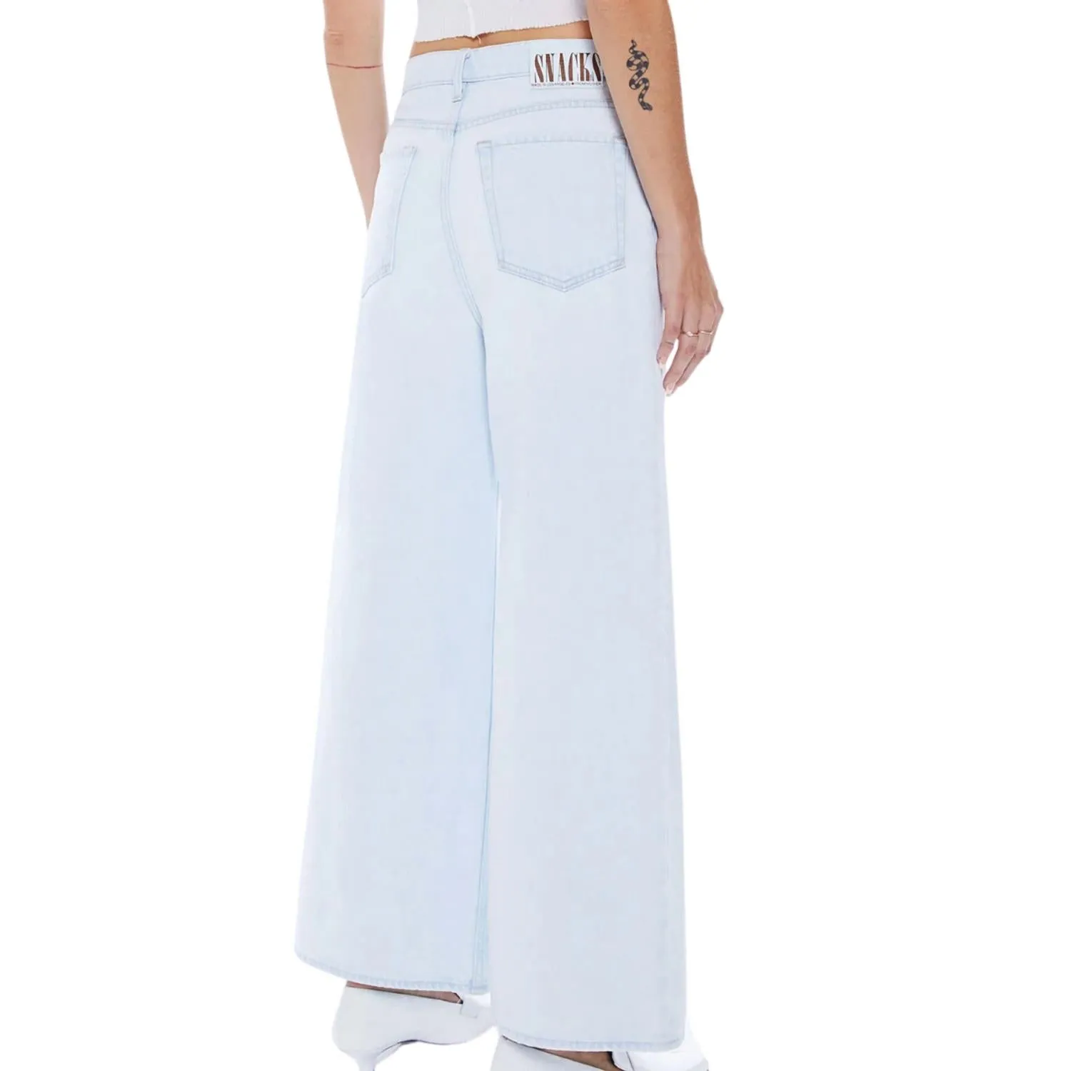 The Pleated Double Dip Puddle Jeans In Blue Slushie