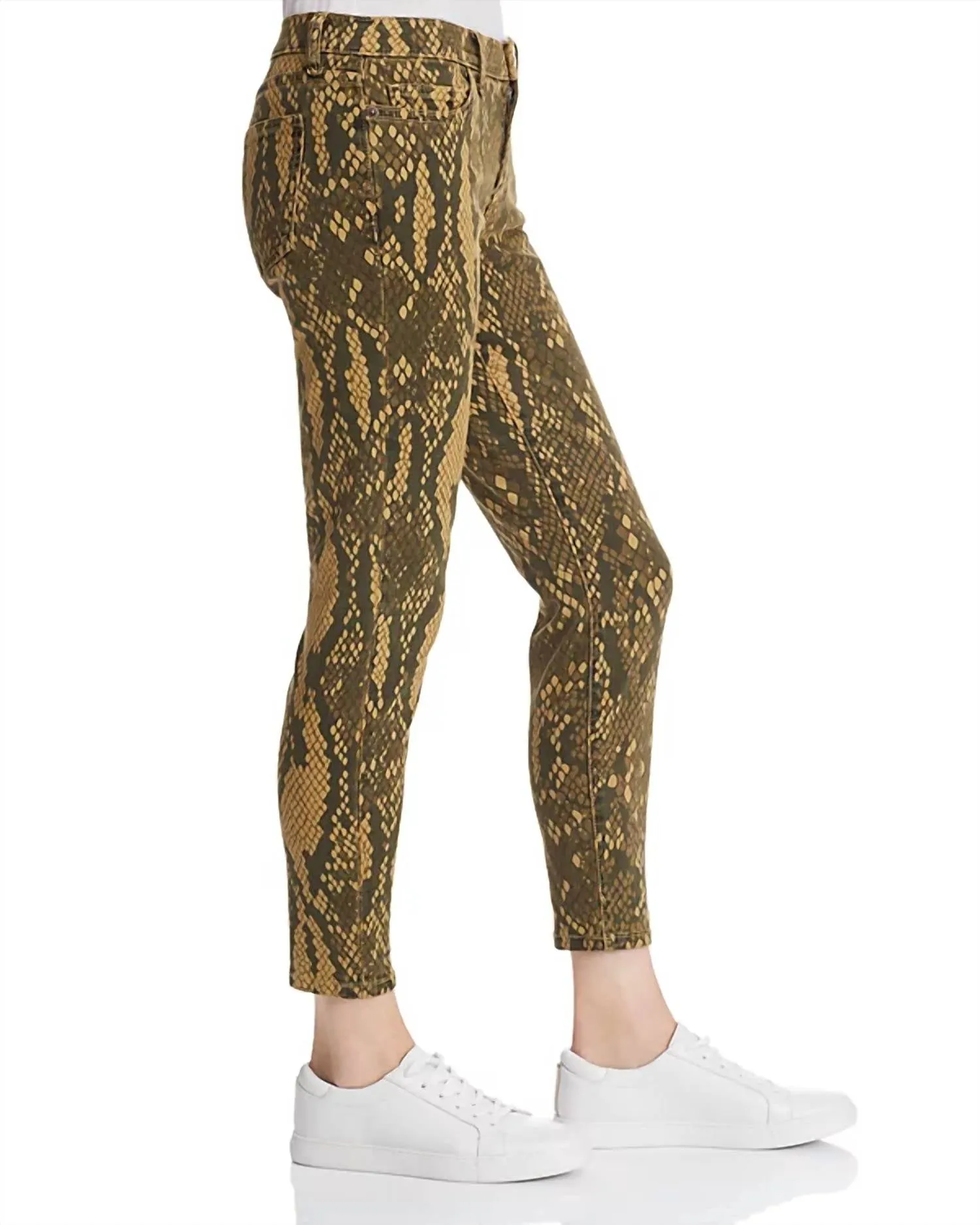 The Stiletto Snake Print Jeans In Burmese Python