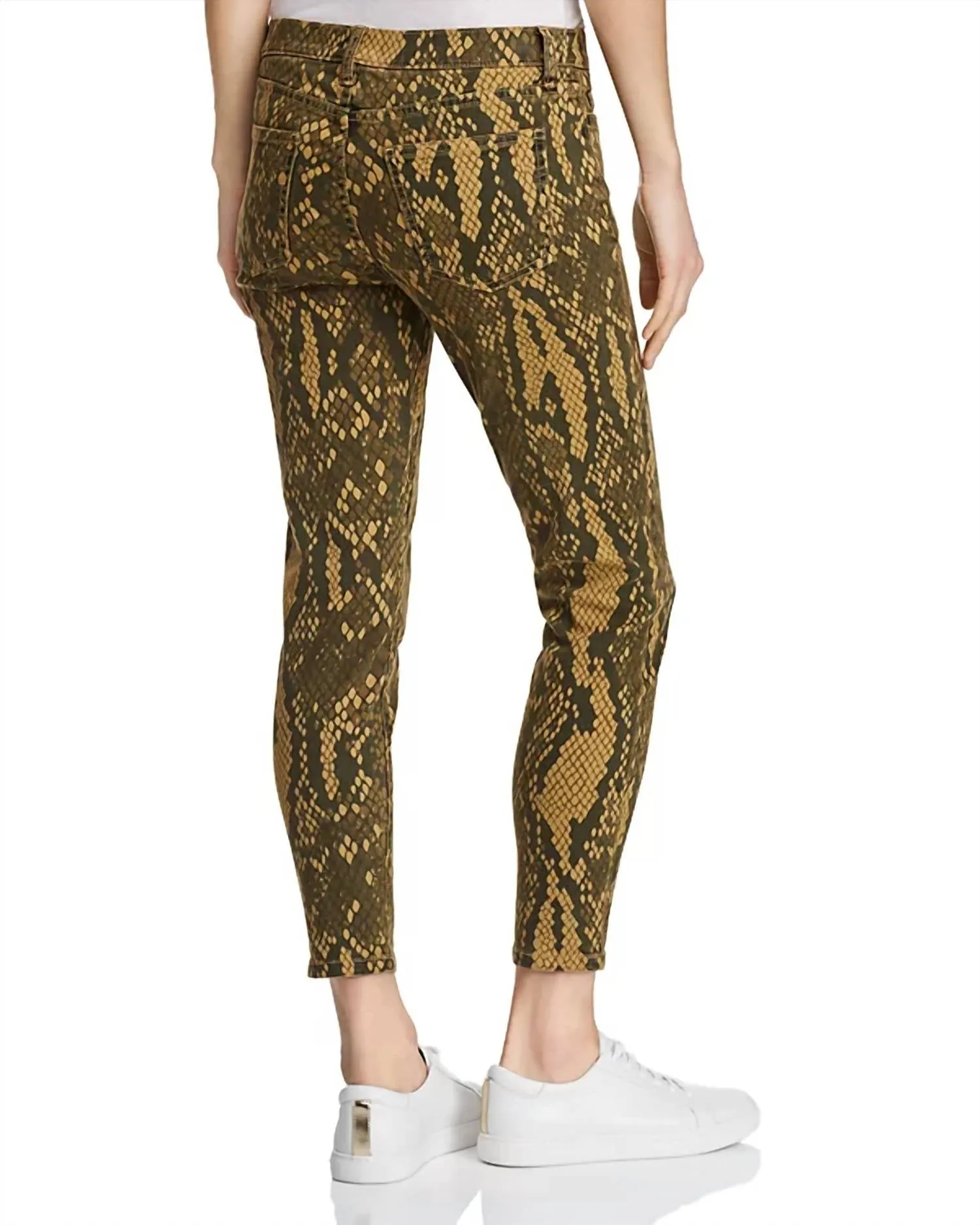 The Stiletto Snake Print Jeans In Burmese Python