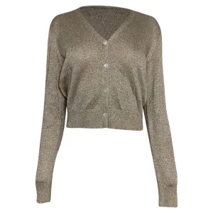 Theory Classic Cardigan in Light Gold Cupro