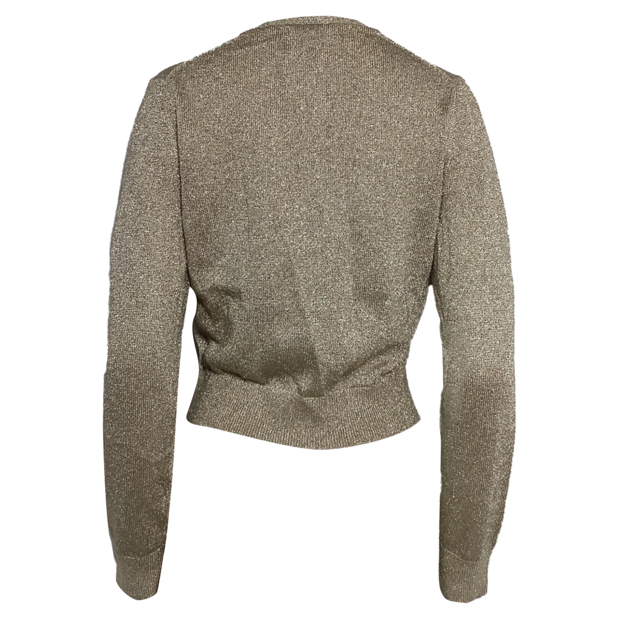 Theory Classic Cardigan in Light Gold Cupro