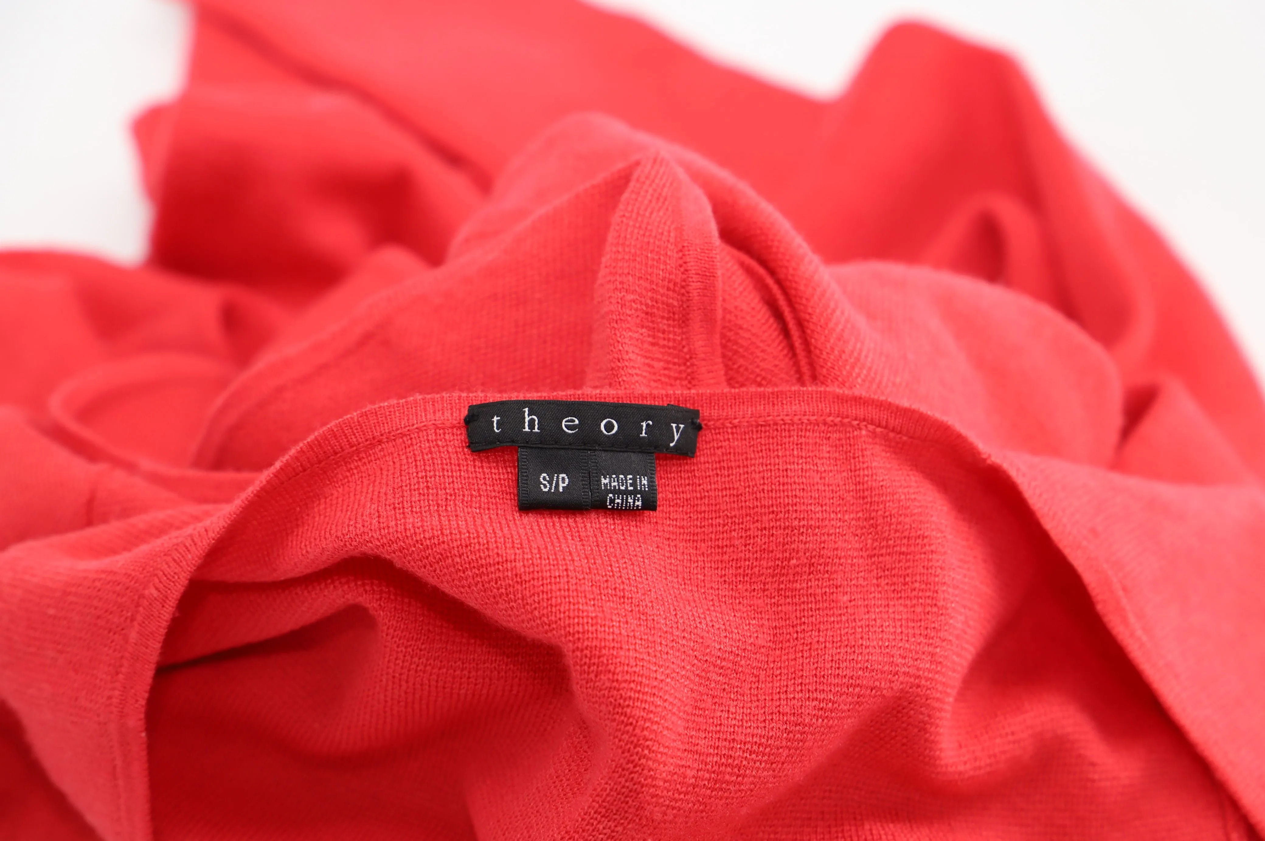 Theory Sweater in Coral Wool