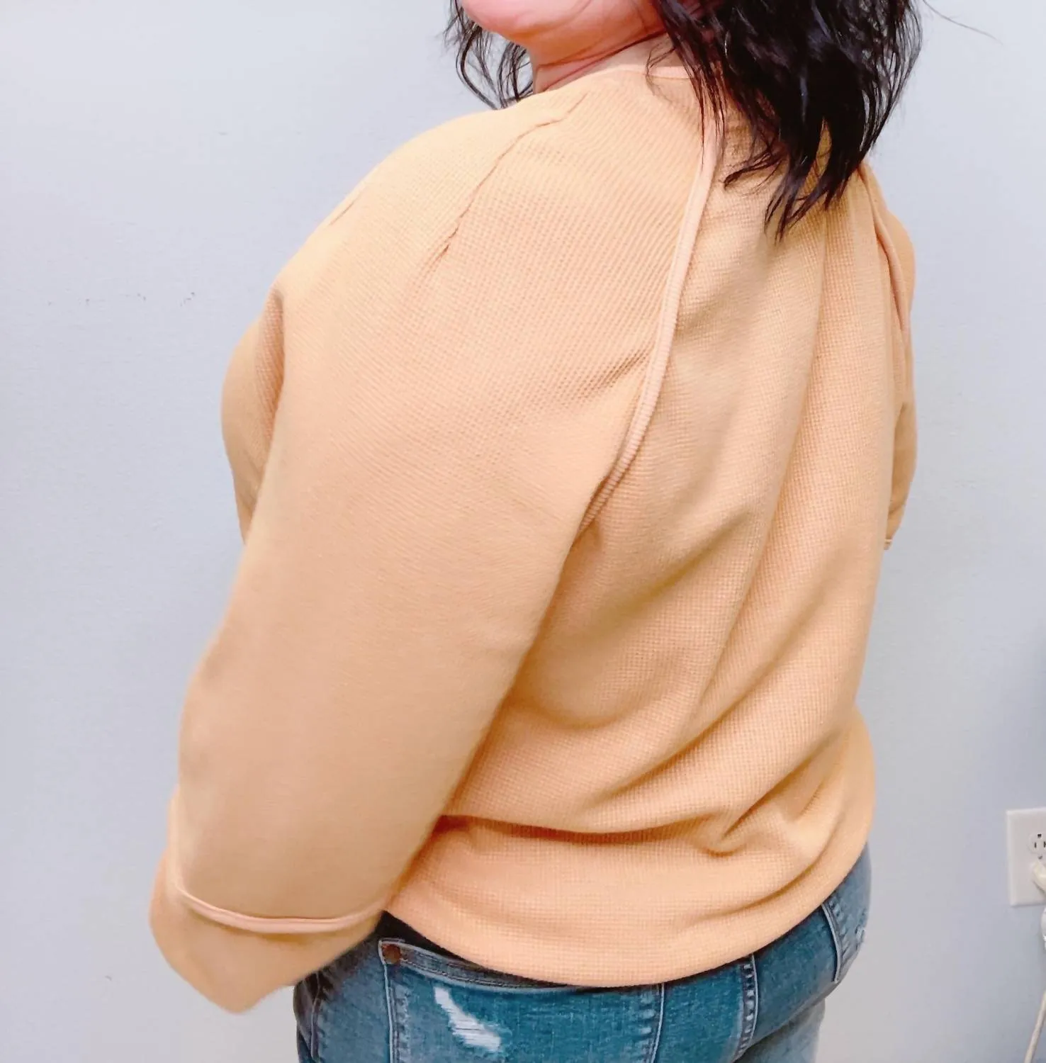 Thermal Crop Top In Orange
