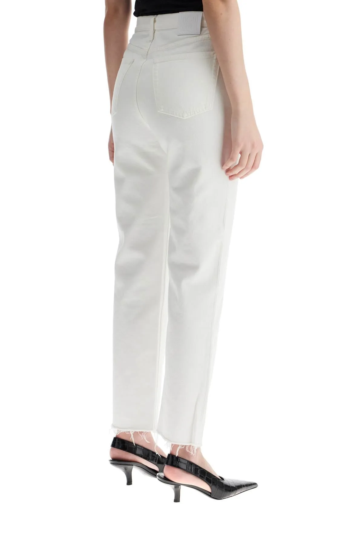 Toteme Women's Off- Organic Cotton Jeans With Frayed Hem