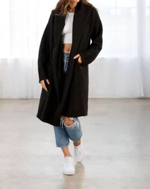 Ultra Cozy Two Pocket Cardigan In Black
