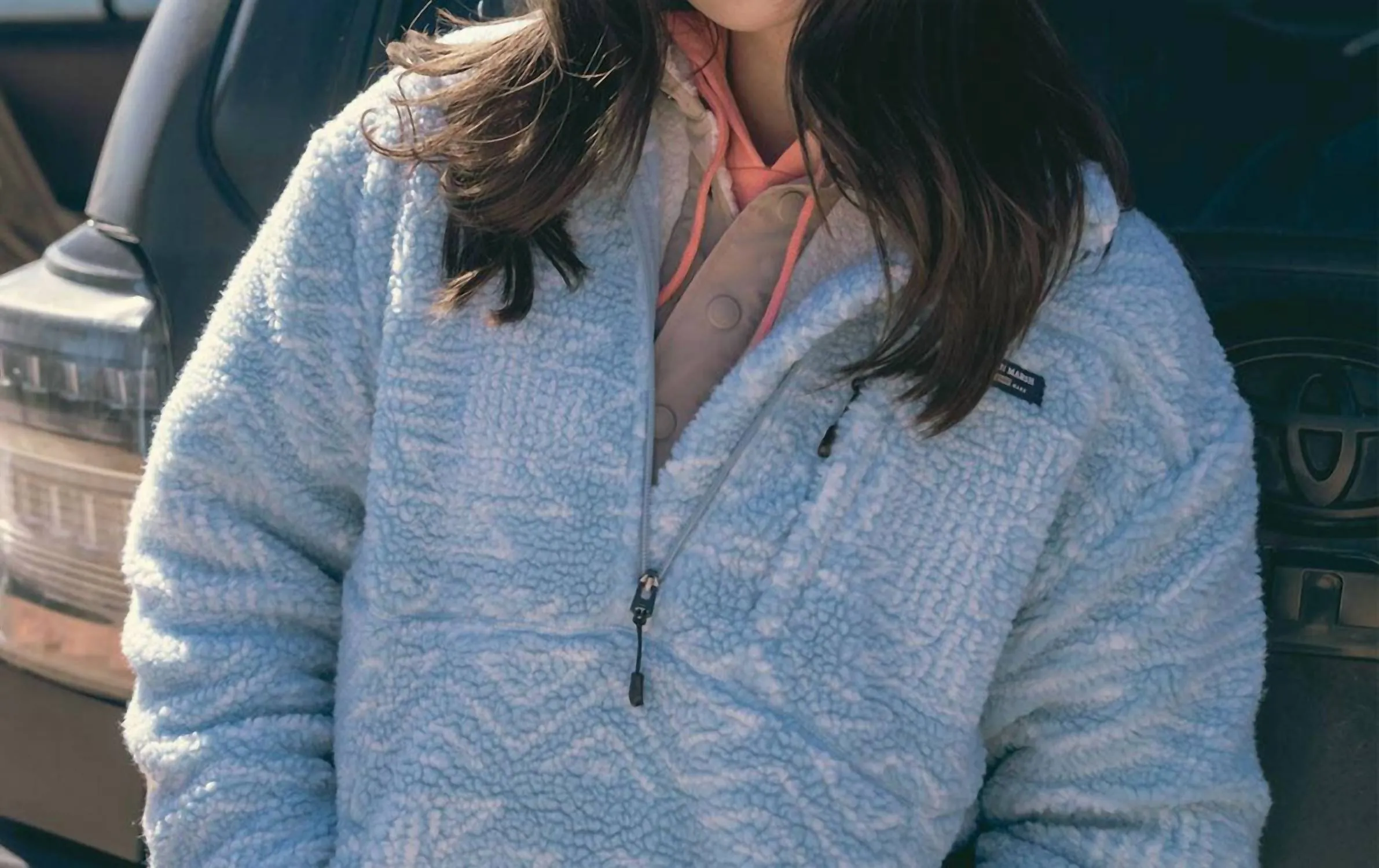Unisex - Sedona Dots Marsupial Pullover In Washed Slate