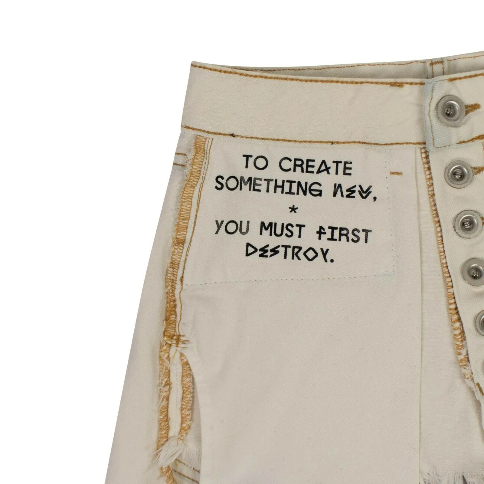 Unravel Project Reverse Shorts Layestretch Leggings - White