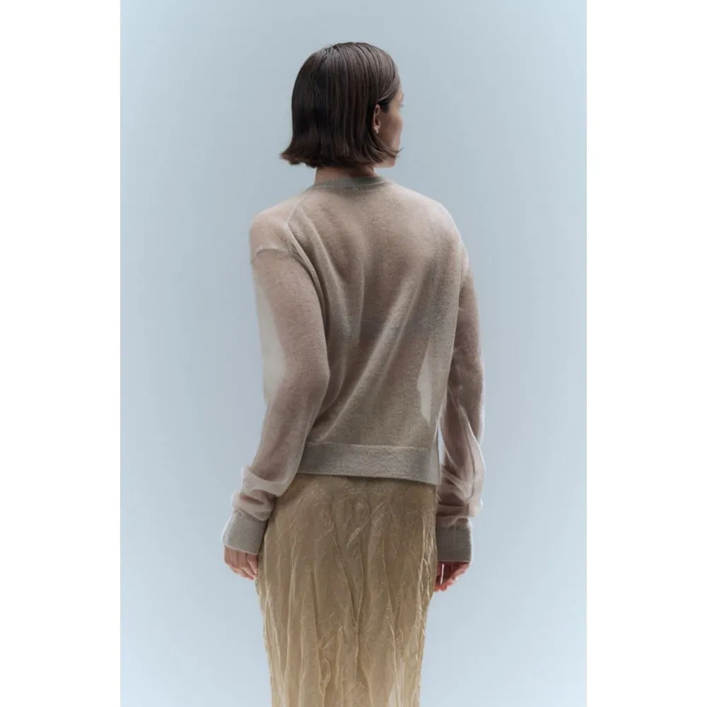 V-neck sweater in a sheer knit