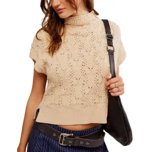 Vickie Mock Neck Sweater In Macadamia
