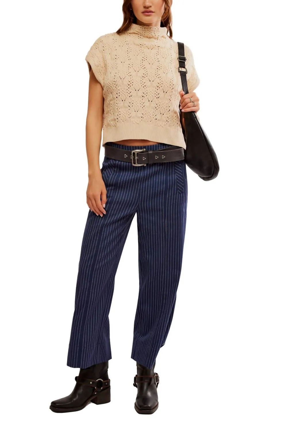 Vickie Mock Neck Sweater In Macadamia