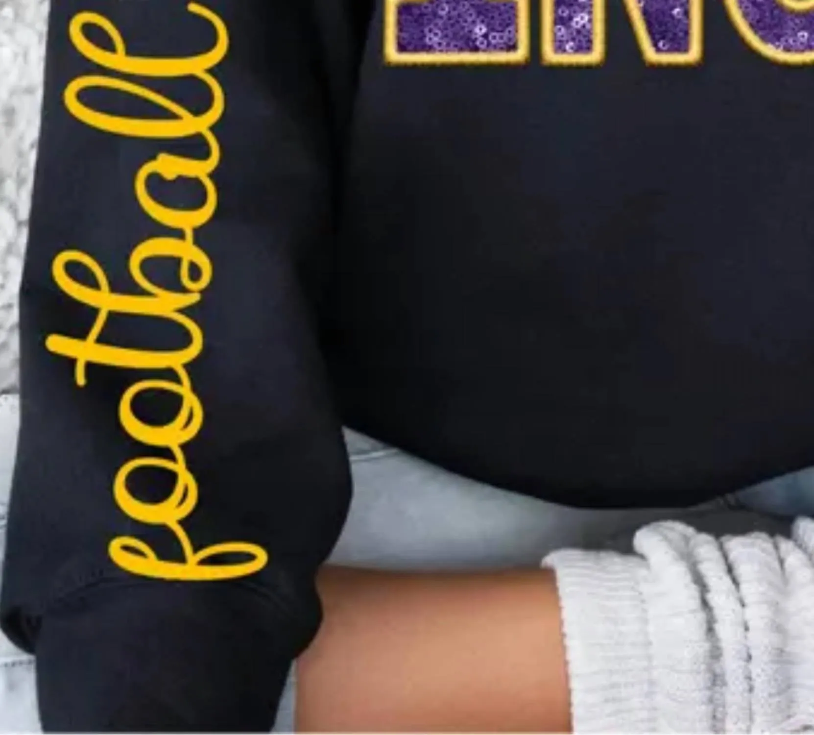 Vikings Football Crewneck In Black