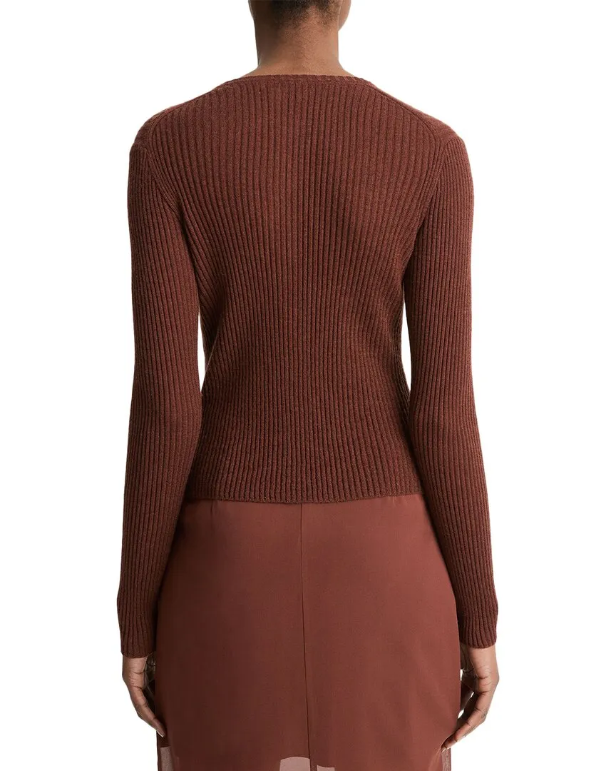 Vince Ribbed Cashmere & Silk-Blend Cardigan