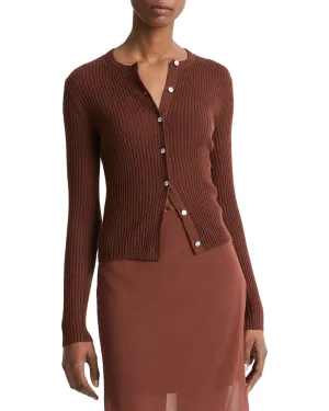 Vince Ribbed Cashmere & Silk-Blend Cardigan