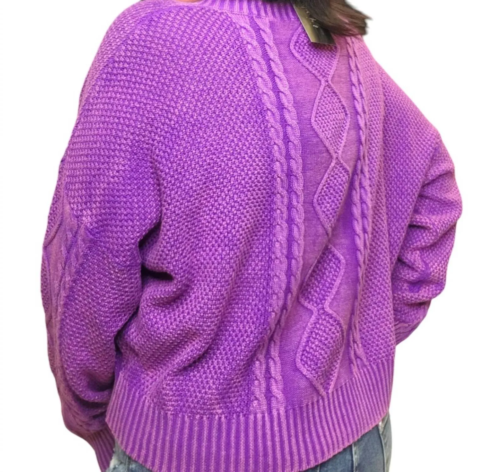 Washed Sweater In Purple