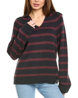 WeWoreWhat Collar V-Neck Sweater